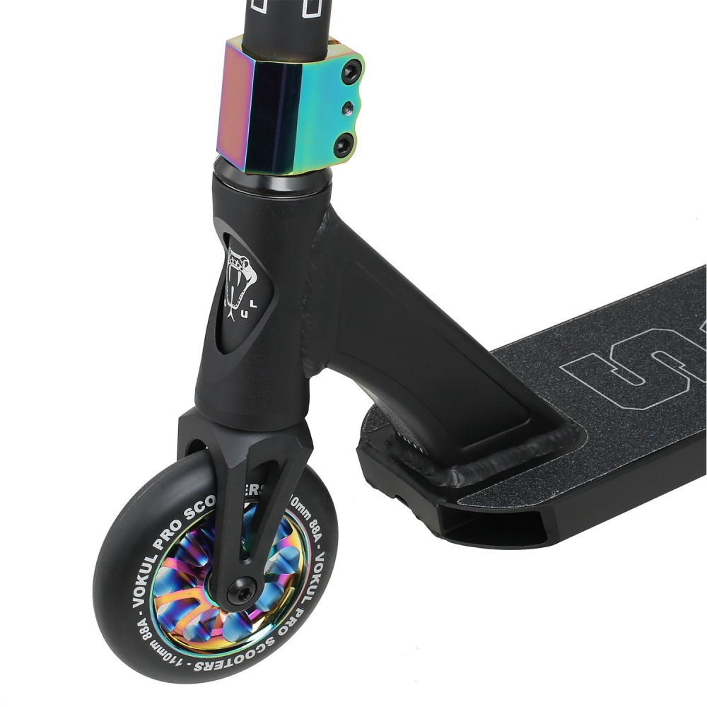 Самокат трюковой Vokul Saga черный/бензин