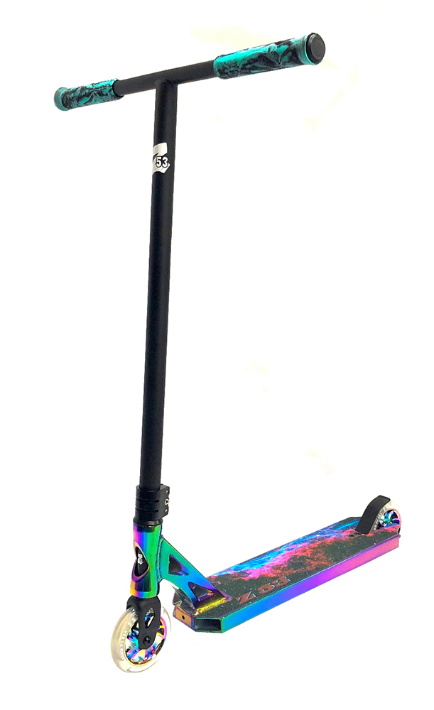 Самокат трюковой Z53 Predator Kast transparent-neo chrome